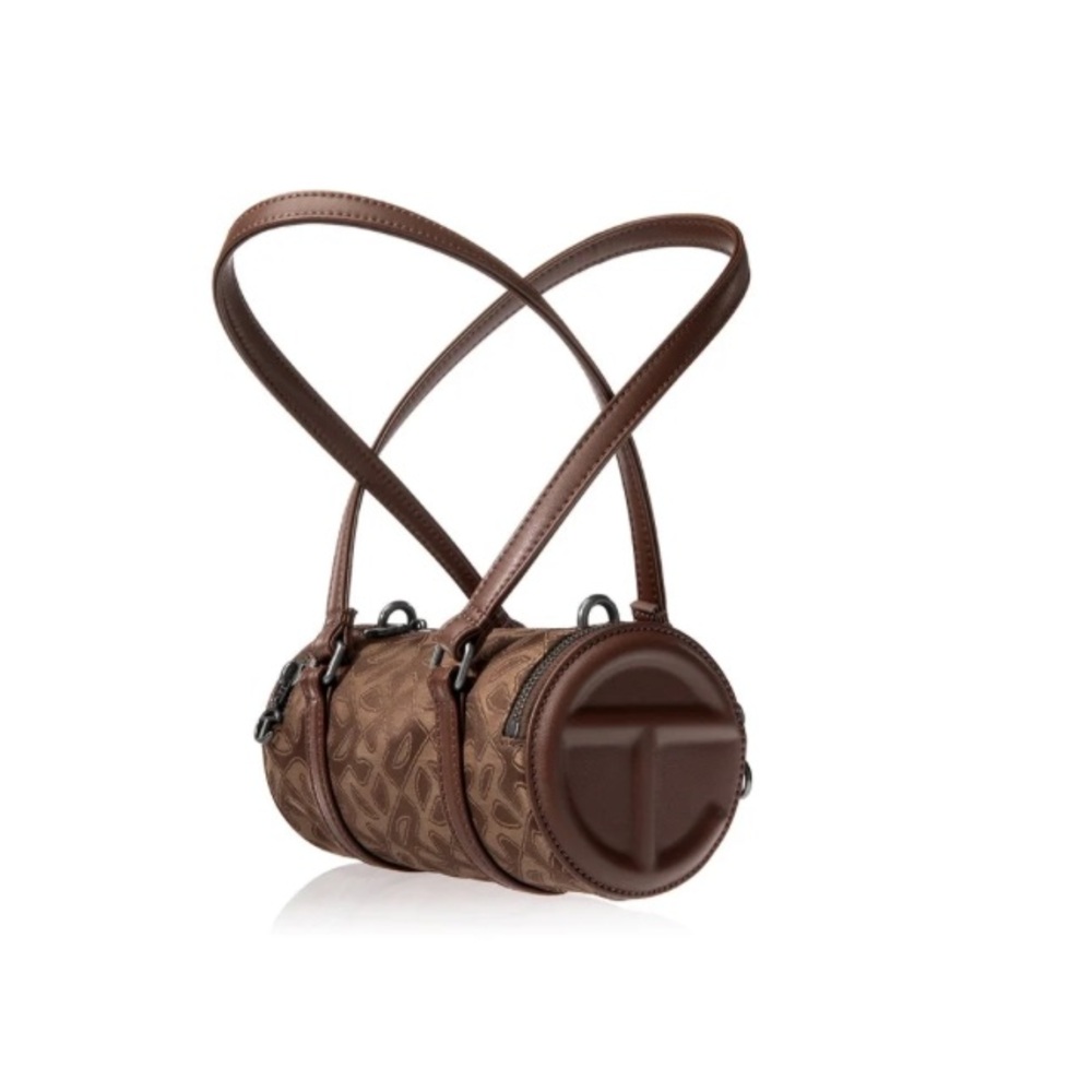 Small Telfar Duffle Bag in Chocolate Monogram